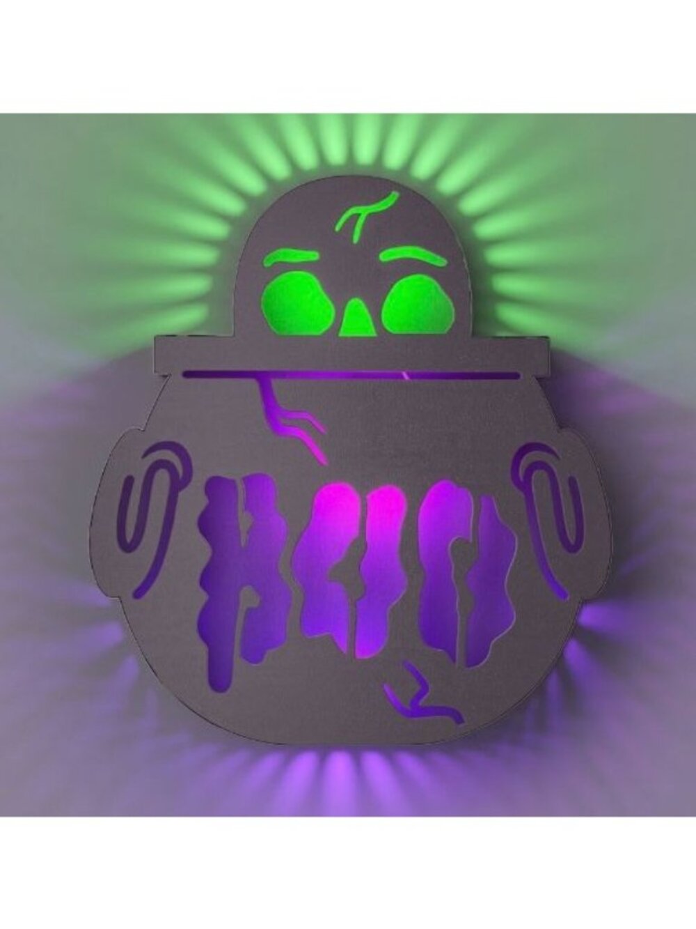 Target Hyde and EEK! Boutique™ 12" Cauldron/Boo Backlit Sign Purple Green LEDs